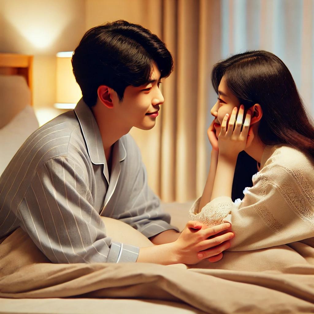 A_cozy_bedroom_scene_with_a_young_Korean_couple_ly.jpg